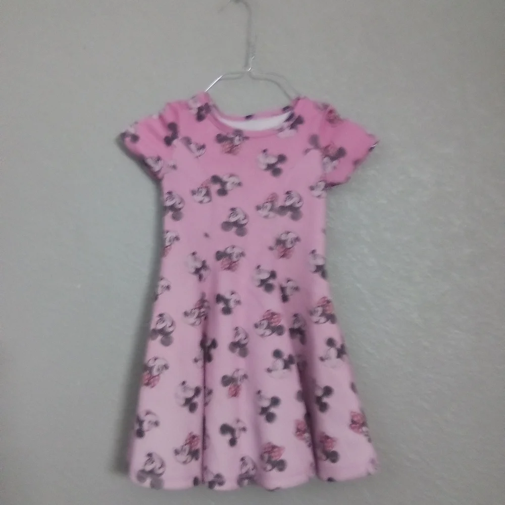 Disney Pink Fit and Flare Puff Sleeve Dress ( Bag I )